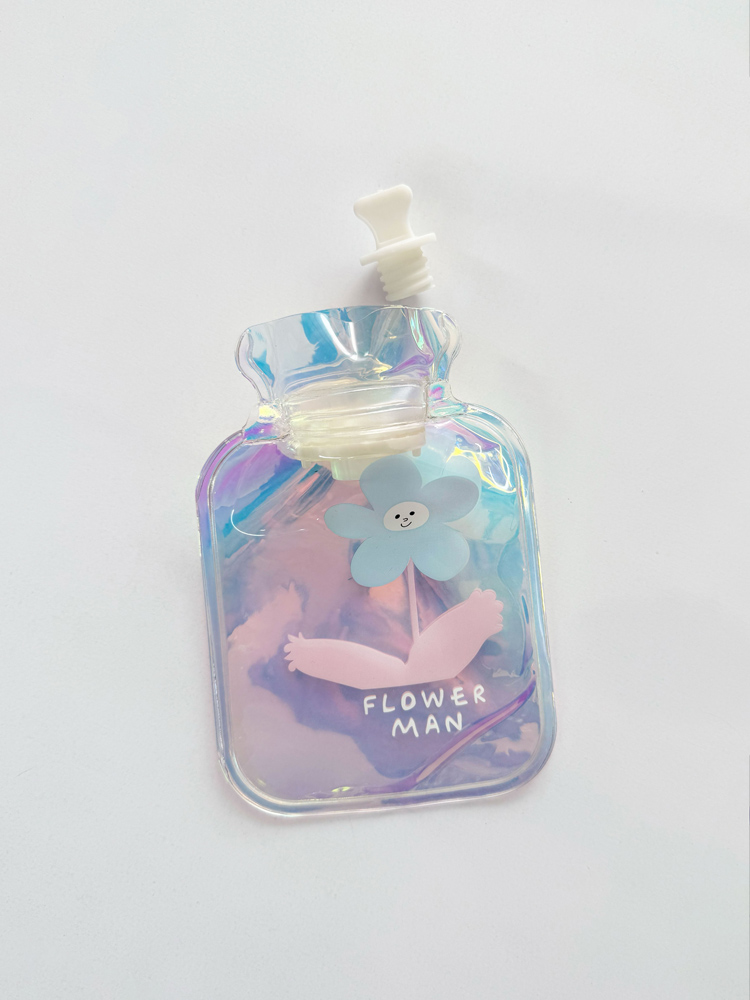 کیسه آب گرم سایز کوچک هولوگرامی فانتزی طرح گل Flower man