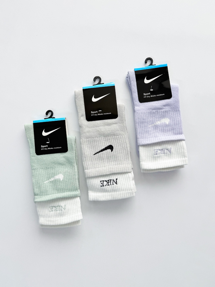 جوراب ساقدار زنانه نخ پنبه دو کش نایکی Nike